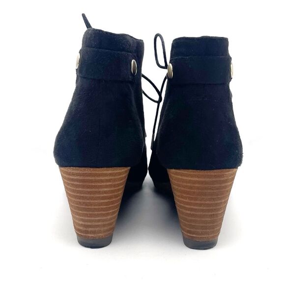 Dr. Scholl's Conquer Wedge Lug Sole Bootie Black Faux Suede Women’s Size 8.5 - Picture 8 of 13